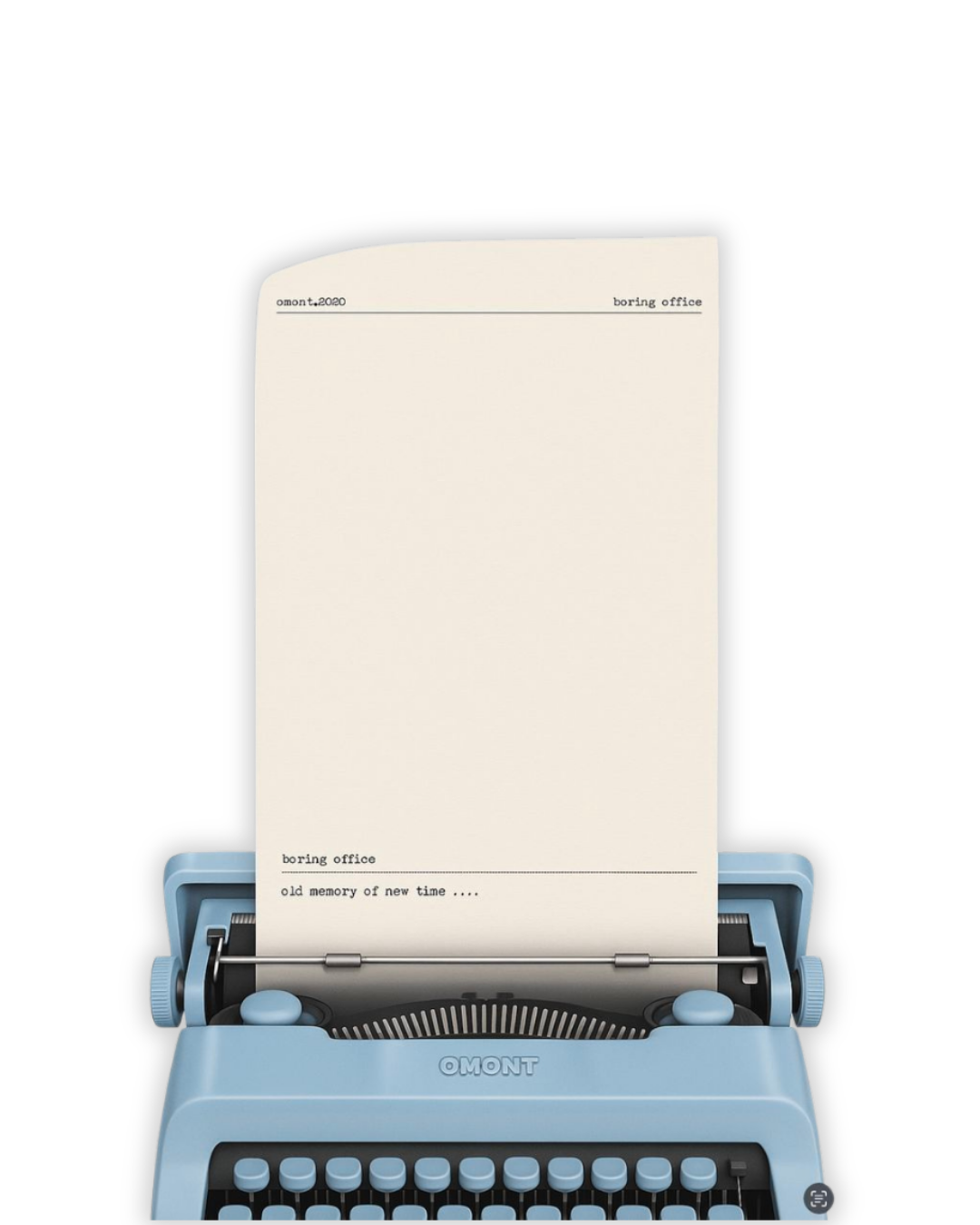 Máquina de escribir con hoja en blanco — comunicar con intención